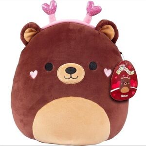 Omar the Bear Squishmallows 10” Plush – Official Jazwares Valentine’s Edition